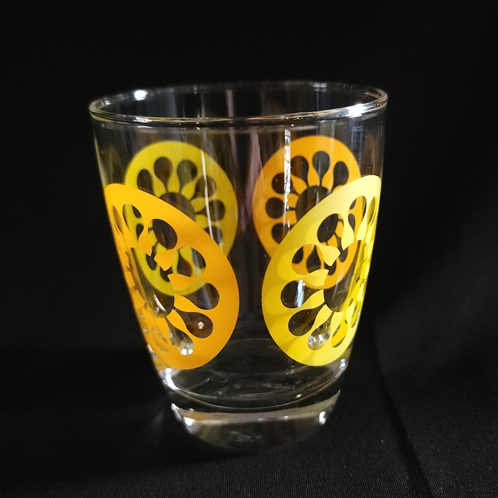 Vintage Ocean Thailand Lowball Bar Drinking Juice Glass Lemons Oranges